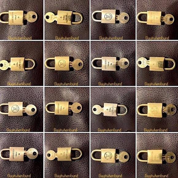 Vintage LOUIS VUITTON Lock & Key 200 Series LV Lock Key Authentic (Master List) - Picture 8 of 17